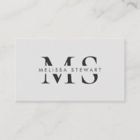 Elegantes Monogramm, modern schlicht grau beruflic