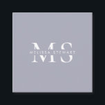 Elegantes Monogramm, modern silbergrau, beruflich Quadratische Visitenkarte<br><div class="desc">Elegantes Monogramm,  modern silbergrau,  beruflich</div>