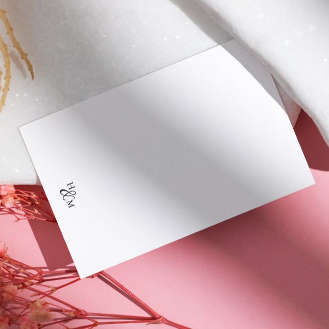 Elegantes Monogramm Modernes Minimalistisches Budg Mitteilungskarte (Von Creator hochgeladen)