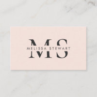Elegantes Monogramm modernes Rosa beruflich