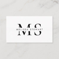 Elegantes Monogramm modernes Schwarz-weißes berufl