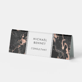 Elegantes Monogramm Name Business Tischaufsteller