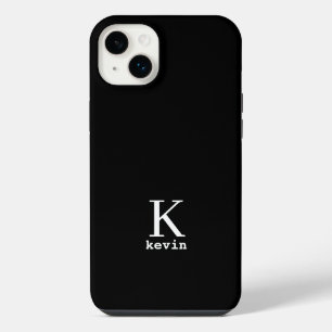 Elegantes Monogramm Name personalisiert einfaches iPhone 14 Plus Hülle