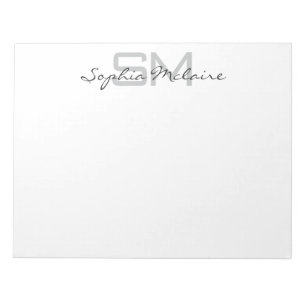 Elegantes Monogramm-Notizbuch mit personalisierter Notizblock
