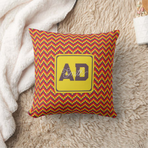Elegantes Monogramm Personalisiertes Pillow für fr Kissen