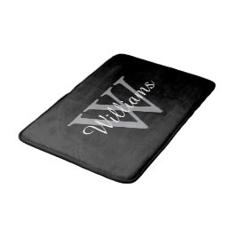 Elegantes Monogramm-Schriftzug-Name Badematte
