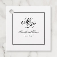 Elegantes Monogramm Schwarz-Weiß-Script