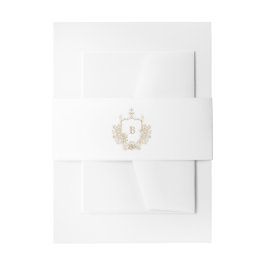 Elegantes Monogramm-Wappen Einladungsbanderole