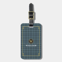 Elegantes monogrammiertes Schwarz-Gold-Würfelkarom