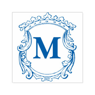 Elegantes Monogrammwappen  Permastempel