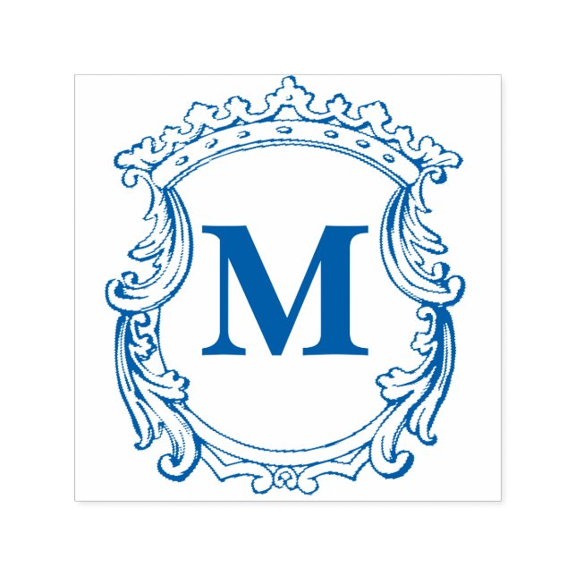 Elegantes Monogrammwappen  Permastempel (Design)