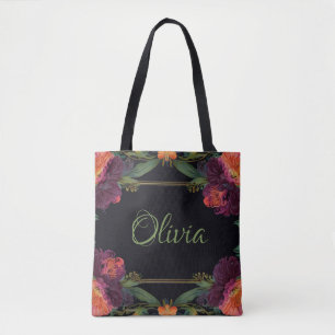 Elegantes Moody Pachy rosa boho floral Tasche