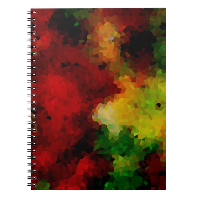 Elegantes Mosaikmuster, mehrfarbig, abstrakt Notizblock (Vorderseite)