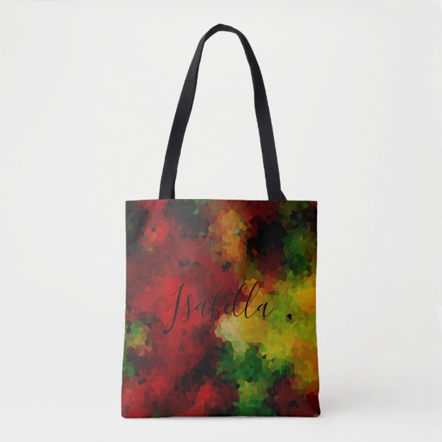 Elegantes Mosaikmuster, mehrfarbig, abstrakt Tasche (Vorderseite)