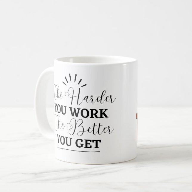 Elegantes Motivierend Zitat Kaffeetasse (Vorderseite Links)