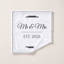 Elegantes Mr & Mrs Hochzeits Modernes Minimalistis
