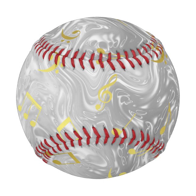 elegantes Musiknoten Baseball (Rückseite)