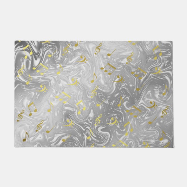 elegantes Musiknoten Fußmatte (Vorderseite)