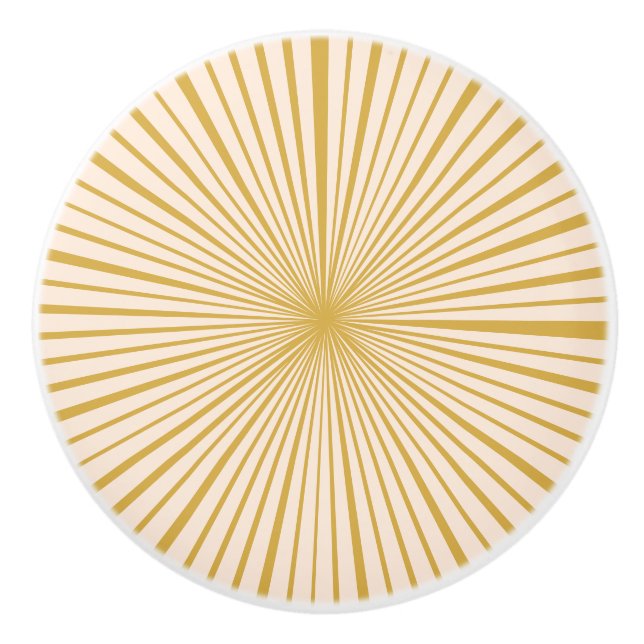 Elegantes Mustard Gold Blush Pink Einfaches Rad Keramikknauf (Vorderseite)