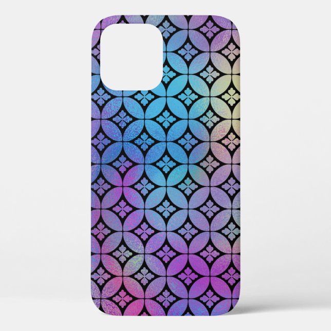Elegantes Muster Abstrakter Blumenkreise Case-Mate iPhone Hülle (Rückseite)