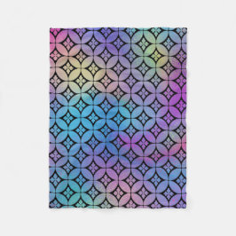Elegantes Muster Abstrakter Blumenkreise Fleecedecke