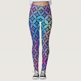Elegantes Muster Abstrakter Blumenkreise Leggings