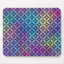 Elegantes Muster Abstrakter Blumenkreise Mousepad