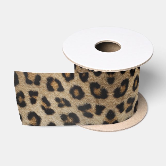 Elegantes Muster aus Leopardengeflecht Satinband (Spule)