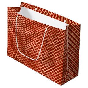 Elegantes Muster aus rotem Goldfolien-Bonbons Große Geschenktüte
