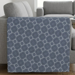 Elegantes Muster aus verbundenen Kreisen Fleecedecke