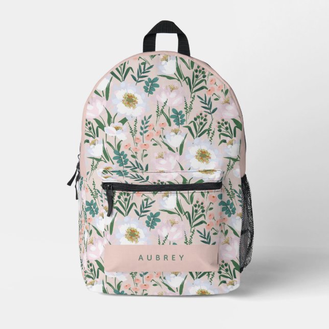 Elegantes Muster Bedruckter Rucksack (Vorderseite)