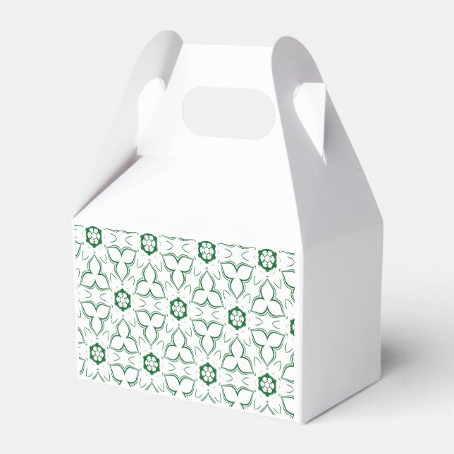 Elegantes Muster-Bevorzugungsfeld Geschenkschachtel (Rückseite)