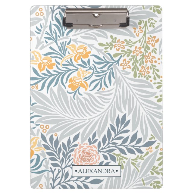 Elegantes Muster botanisch Klemmbrett (Vorderseite)