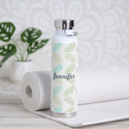 Elegantes Muster botanischer tropischer Blätter im Trinkflasche