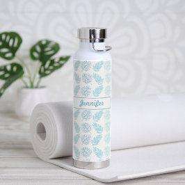 Elegantes Muster botanischer tropischer Blätter im Trinkflasche