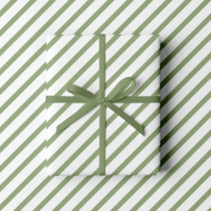 Elegantes Muster der grünen Streifen Geschenkpapier