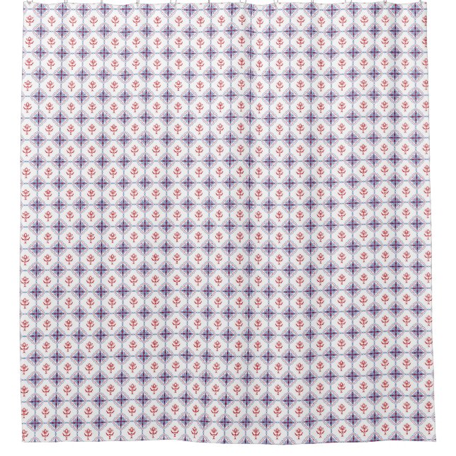 Elegantes Muster Duschvorhang (Vorderseite)