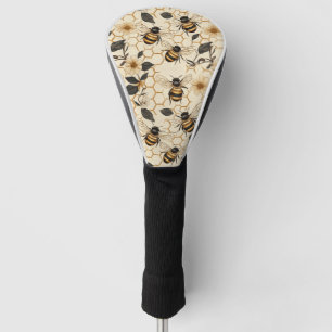 Elegantes Muster für Bienen und Honeycomb Golf Headcover
