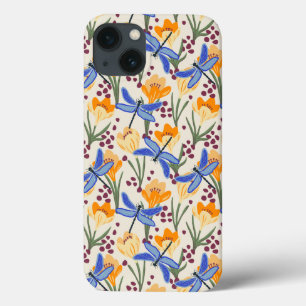 Elegantes Muster für Dragonfly und Crocus Case-Mate iPhone Hülle