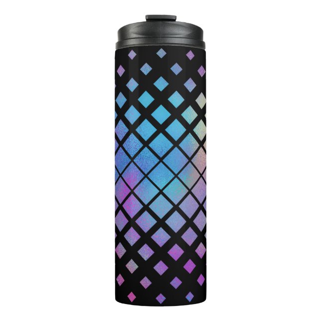 Elegantes Muster für geometrische Diamanten Thermosbecher (Vorderseite)