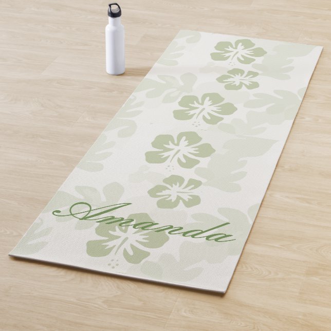 Elegantes Muster für Hibisken der Mute-Szene Yogamatte (Beispiel)
