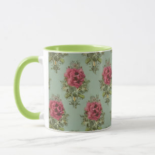 Elegantes Muster für Viktorianische Rote Rose Tasse