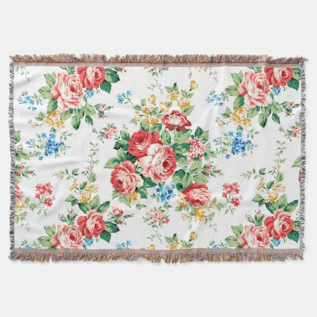 Elegantes Muster mit Rose Design Element Decke (Vorderseite)