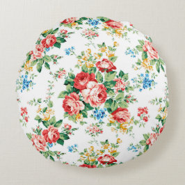 Elegantes Muster mit Rose Design Element Rundes Kissen
