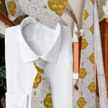 Elegantes Muster Silver Gold Medallion