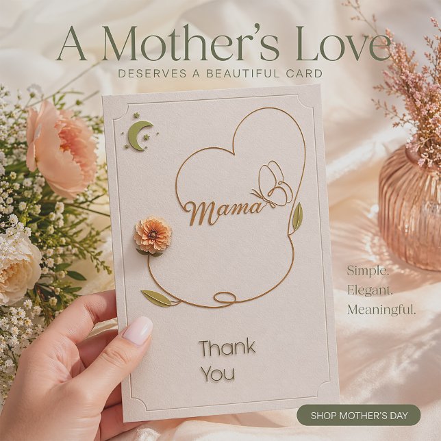 Elegantes Muttertags-Kartendesign  Karte (Von Creator hochgeladen)