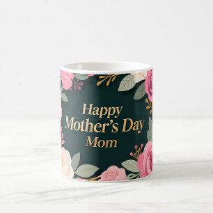 Elegantes Muttertagsdesign mit Blumen für Mama Kaffeetasse