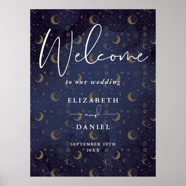 Elegantes, mystisches Hochzeitssymbol Poster (Vorne)