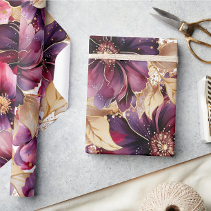 Elegantes nahtloses Blumenverpackungspapier Geschenkpapier