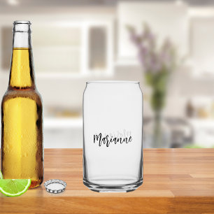 Elegantes Namensschrift Dosenglas